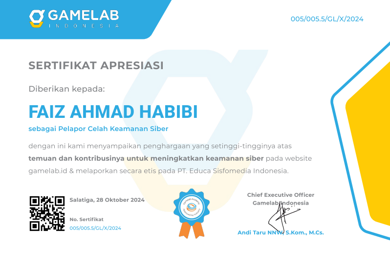 Sertifikat Amikom
