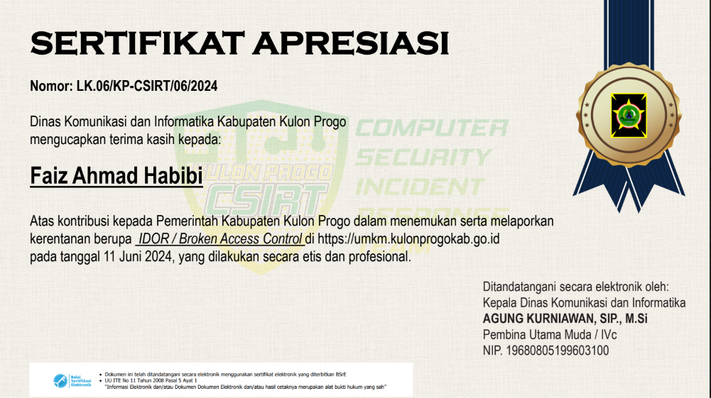 Sertifikat Amikom