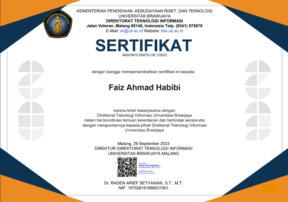 Sertifikat UB